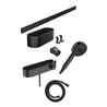 hansgrohe Handbrause Set WallStoris 105 3jet Eco, m THM, BrSt, Ac-Se, matt-sw