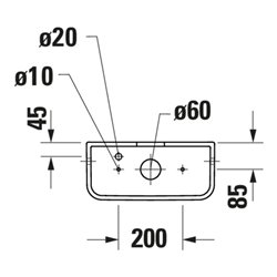 Duravit Spülkasten Qatego 40x18cm, 6/3 l, Anschl. unt li, we hgl