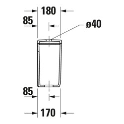 Duravit Spülkasten Qatego 40x18cm, 4,5/3 l, Anschl. unt li, we hgl