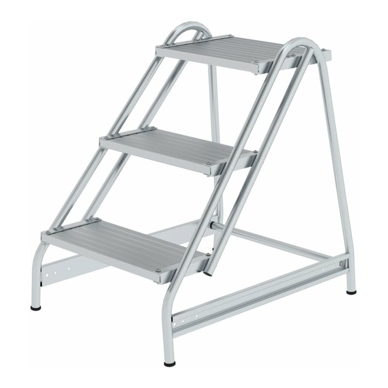 MUNK Aluminium-Arbeitspodest einseitig begehbar: Aluminium geriffelt