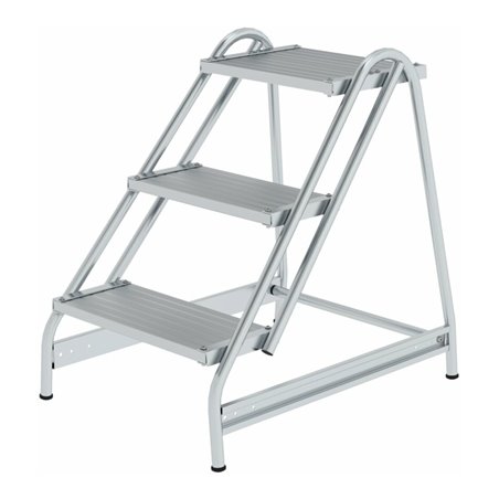 MUNK Aluminium-Arbeitspodest einseitig begehbar: Aluminium geriffelt