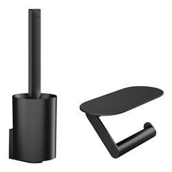 hansgrohe Toilettenset WallStoris aus Kunststoff, mattschwarz