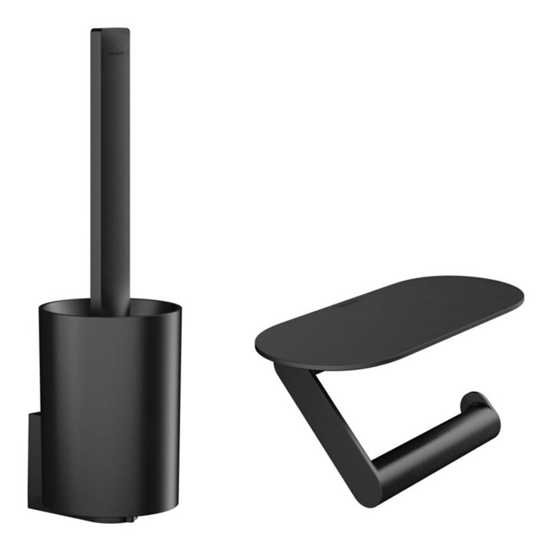 hansgrohe Toilettenset WallStoris aus Kunststoff, mattschwarz