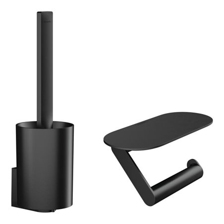 hansgrohe Toilettenset WallStoris aus Kunststoff, mattschwarz