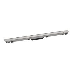 hansgrohe RainDrain Match + Duschrinne 900mm, Edelstahl gebürstet, Fertigset