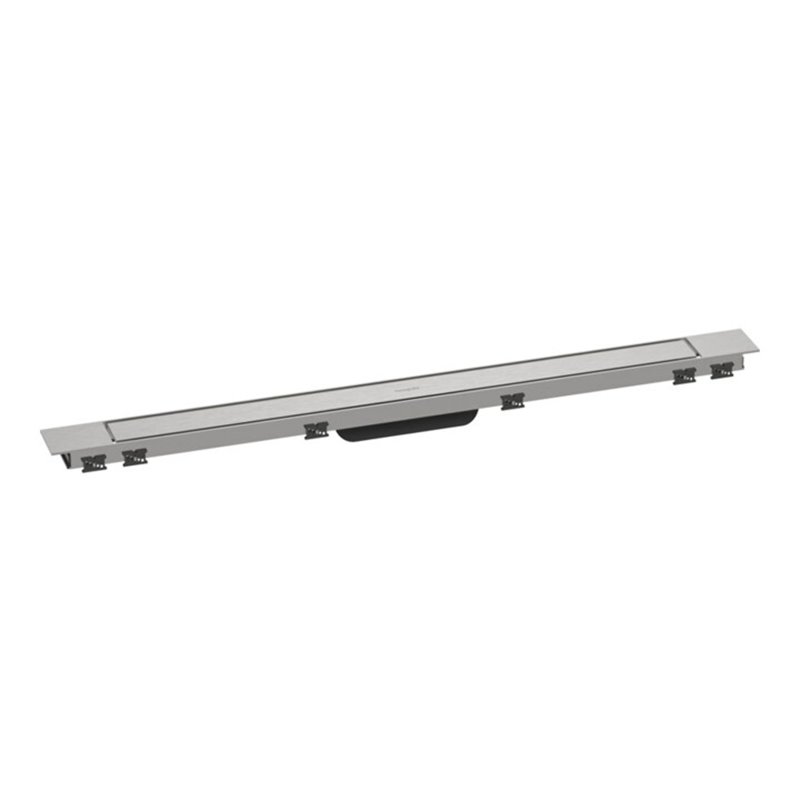 hansgrohe RainDrain Match + Duschrinne 900mm, Edelstahl gebürstet, Fertigset