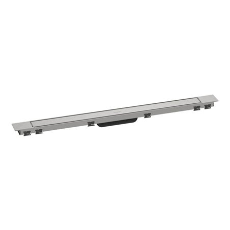 hansgrohe RainDrain Match + Duschrinne 900mm, Edelstahl gebürstet, Fertigset