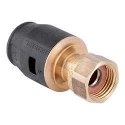 Geberit bergang PushFit d 20mmxG 1/2, m Überwurfmutter, Rotguss