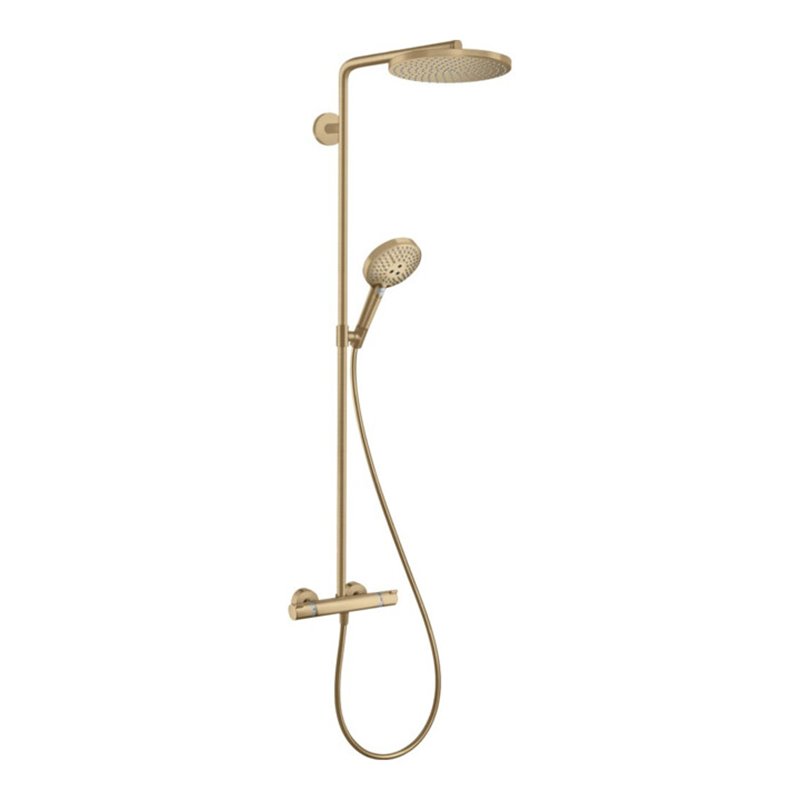 hansgrohe Showerpipe Raindance Select S mit Thermostat, 1jet, brushed bronze