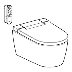 Geberit Wand-WC, Tiefspüler AquaClean Sela weiß-alpin, Komplettanlage, mit Keratec