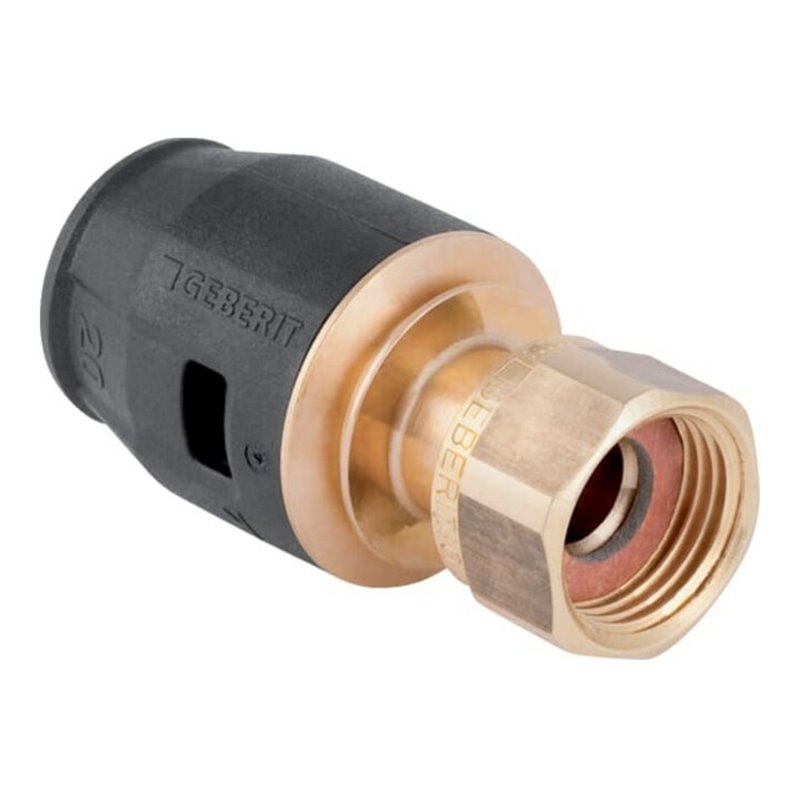 Geberit bergang PushFit d 25mmxG 1, mit Überwurfmutter, Rotguss