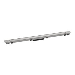 hansgrohe RainDrain Match + Duschrinne 1000mm, Edelstahl gebürstet, Fertigset