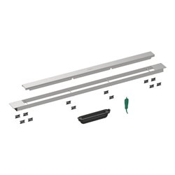 hansgrohe RainDrain Match + Duschrinne 1000mm, Edelstahl gebürstet, Fertigset