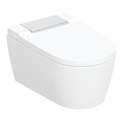 Geberit Wand-WC, Tiefspüler AquaClean Sela hgl-vc, Komplettanlage, mit Keratec