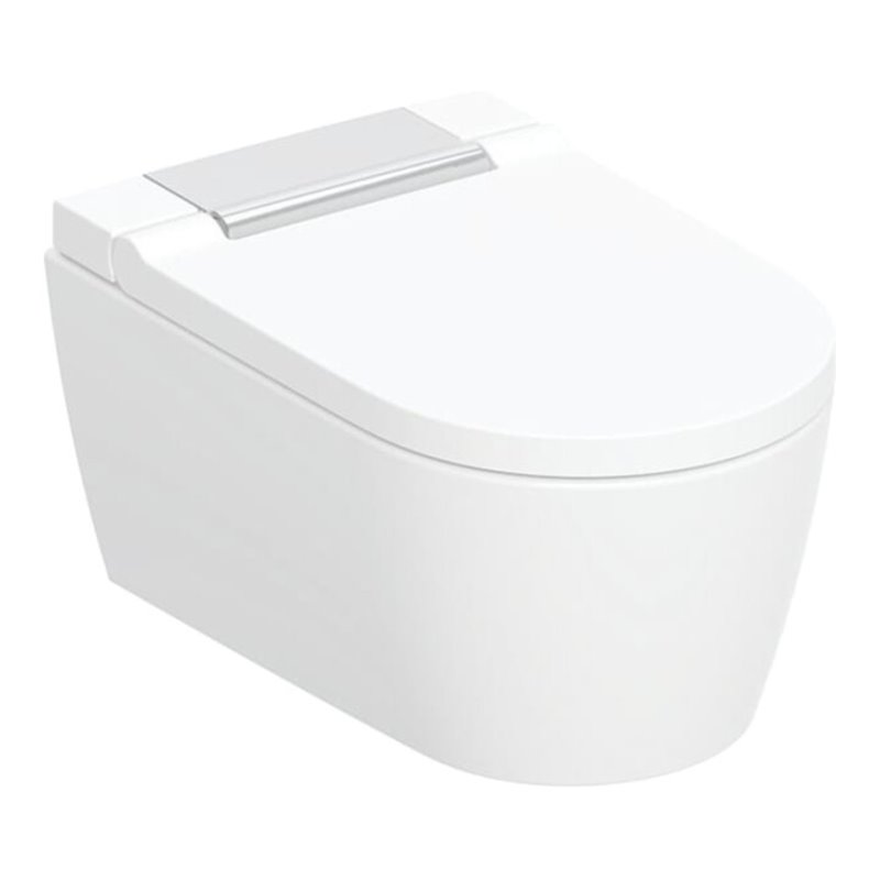 Geberit Wand-WC, Tiefspüler AquaClean Sela hgl-vc, Komplettanlage, mit Keratec