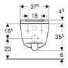 Geberit Wand-WC, Tiefspüler AquaClean Sela hgl-vc, Komplettanlage, mit Keratec