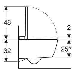 Geberit Wand-WC, Tiefspüler AquaClean Sela hgl-vc, Komplettanlage, mit Keratec