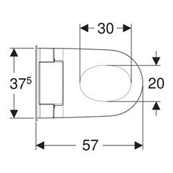 Geberit Wand-WC, Tiefspüler AquaClean Sela hgl-vc, Komplettanlage, mit Keratec