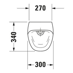 Duravit Elektronik-Absaug-Urinal DuraStyle 30x34cm, Netzanschl., riml., o. Fl, weiß