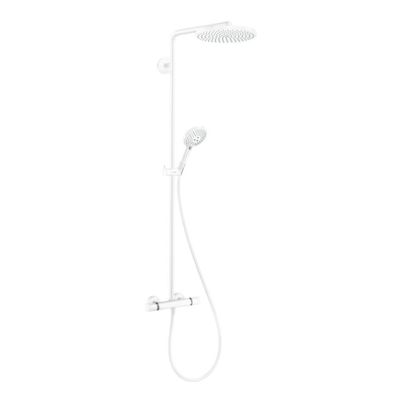 hansgrohe Showerpipe Raindance Select S mit Thermostat, 1jet, mattweiß