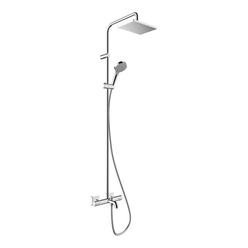 hansgrohe Showerpipe 230 Vernis Shape mit Wannenthermostat, 1jet, chrom