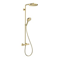 hansgrohe Showerpipe Raindance Select S m Thermostat, 1jet, polished gold optic