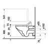 Duravit Wand-WC, Tiefspüler DuraStyle 37,6x62cm, 4,5 l, Rimless, weiß