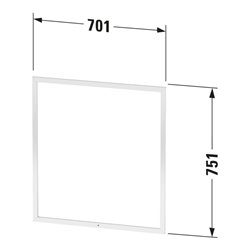Duravit Einbaurahmen L-Cube f Spanplattenschraube, 70x75,1x1cm, graphit matt