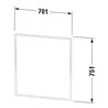 Duravit Einbaurahmen L-Cube f Spanplattenschraube, 70x75,1x1cm, graphit matt