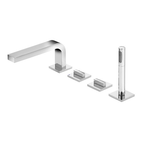 Keuco Wannen-4-Loch-Armatur Edition 11 WR-Mont., Ausl. 220mm, SW-chrom geb.