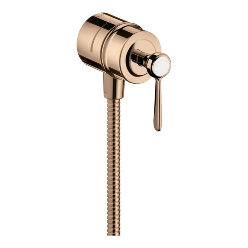 hansgrohe Absperrventil Axor Montreux Stop m Rückflussverh., Hebel, pol. red gold