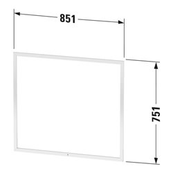 Duravit Einbaurahmen L-Cube f Spanplattenschraube, 85x75,1x1cm, graphit matt