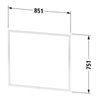 Duravit Einbaurahmen L-Cube f Spanplattenschraube, 85x75,1x1cm, graphit matt