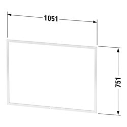 Duravit Einbaurahmen L-Cube f Spanplattenschraube, 105x75,1x1cm, graphit matt