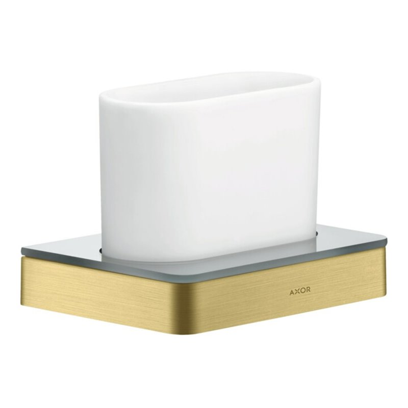 hansgrohe Zahnglas Axor universal Glas, Wandmontage, brushed brass
