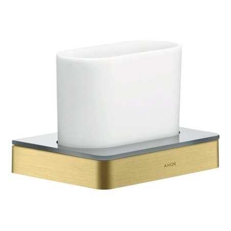 hansgrohe Zahnglas Axor universal Glas, Wandmontage, brushed brass