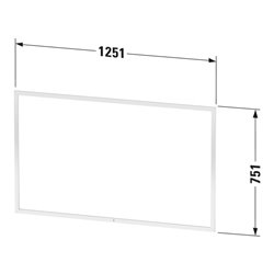 Duravit Einbaurahmen L-Cube f Spanplattenschraube, 125x75,1x1cm, graphit matt
