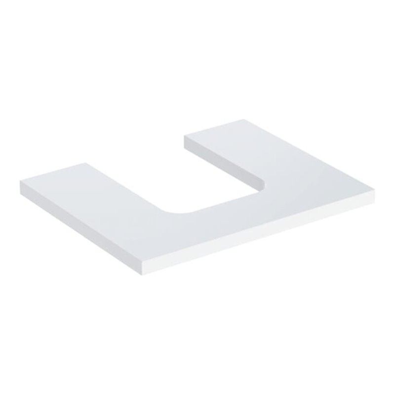 Geberit Waschtisch-Platte One 60x3x47cm, w/lack. hochgl., Ausschn mit.