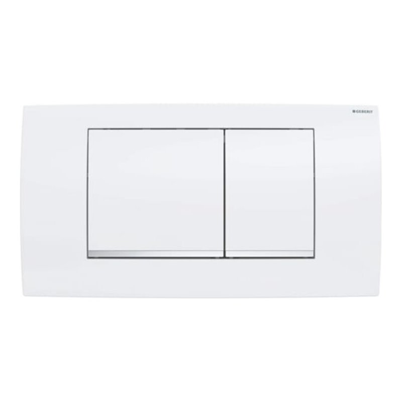Geberit Betätigungsplatte Twinline 30 Pl/Dr w, Streif g verchromt, f 2-Mg-Spül.