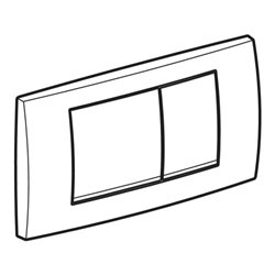 Geberit Betätigungsplatte Twinline 30 Pl/Dr w, Streif g verchromt, f 2-Mg-Spül.