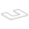 Geberit Waschtisch-Platte One 60x3x47cm, w/lack. ma, Ausschnitt mittig
