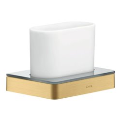 hansgrohe Zahnglas Axor universal Glas, Wandmontage, brushed gold optic