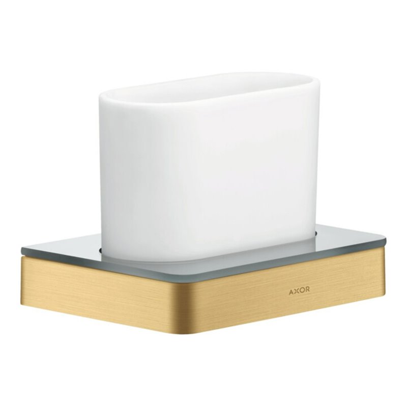 hansgrohe Zahnglas Axor universal Glas, Wandmontage, brushed gold optic