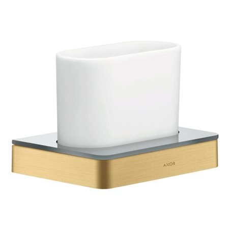 hansgrohe Zahnglas Axor universal Glas, Wandmontage, brushed gold optic