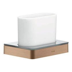 hansgrohe Zahnglas Axor universal Glas, Wandmontage, brushed red gold