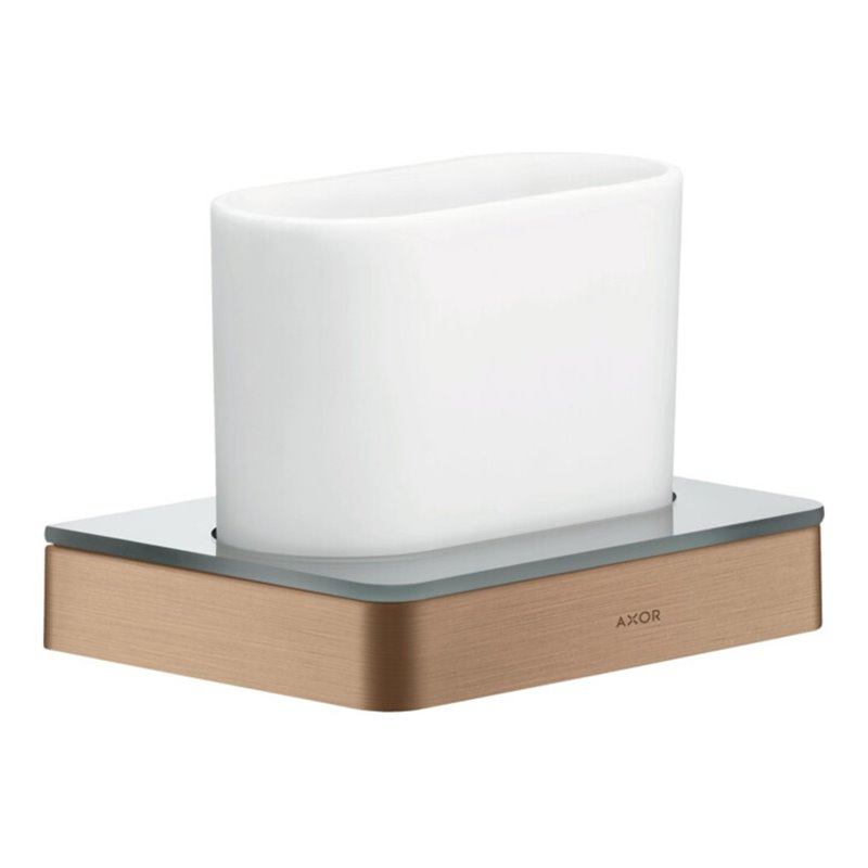 hansgrohe Zahnglas Axor universal Glas, Wandmontage, brushed red gold