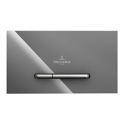 V&B WC-Betätigungsplatte ViConnect 300G 25,3x14,5x2cm, Glas, Glossy Grey