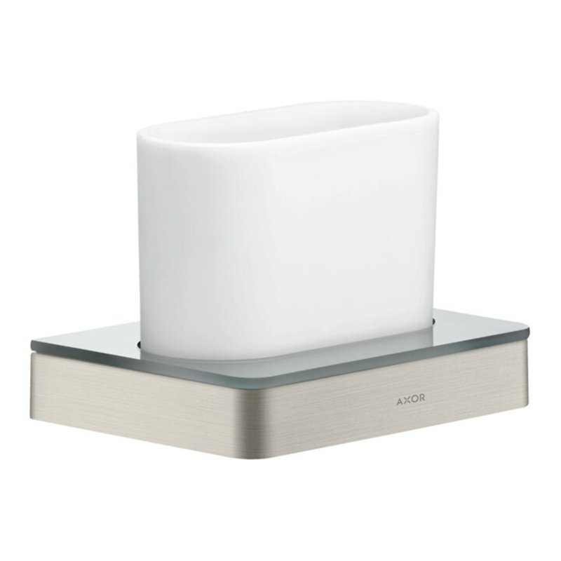 hansgrohe Zahnglas Axor universal Glas, Wandmontage, Edelstahl-Optik