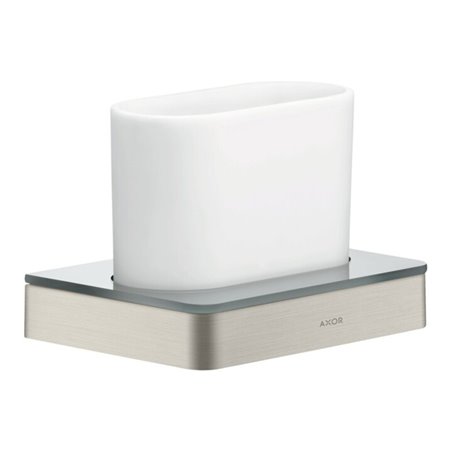 hansgrohe Zahnglas Axor universal Glas, Wandmontage, Edelstahl-Optik