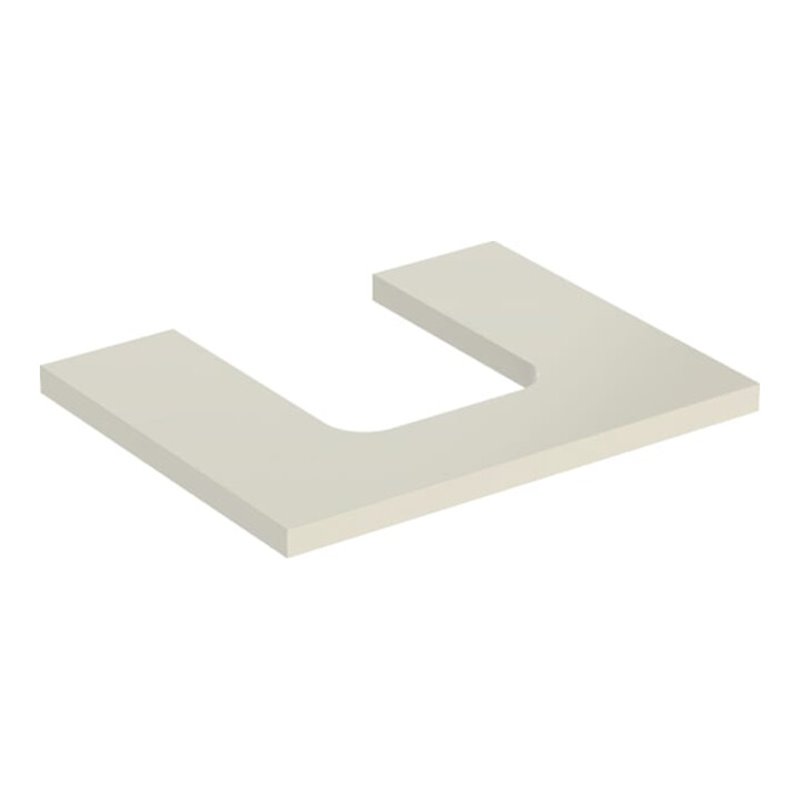 Geberit Waschtisch-Platte One 60x3x47cm, sand-grau/l hg, Ausschn mit.